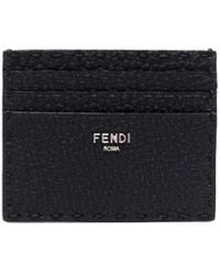 Fendi - Logo-lettering Leather Cardholder - Lyst