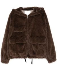 Tela - Hooded Faux-Fur Jacket - Lyst
