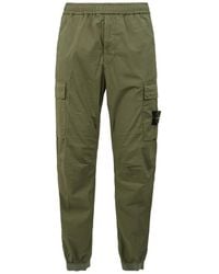 Stone Island - Cotton Trousers - Lyst