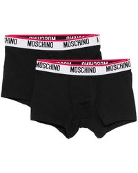 Moschino - Logo Band Set Of Two Jersey Stretch Boxers - Lyst