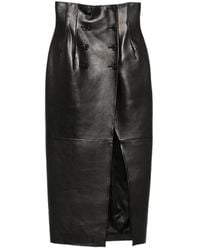 KHAITE - Leather Skirts - Lyst