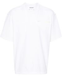 Sacai - Seam-detail Cotton T-shirt - Lyst