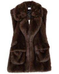 LE SULLY STUDIO - Faux-Fur-Panelled Longline Jacket - Lyst