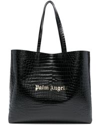Palm Angels - Logo-Appliqué Leather Tote Bag - Lyst