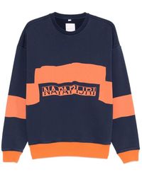 Napapijri - Logo Striped Sweatshirt - Lyst
