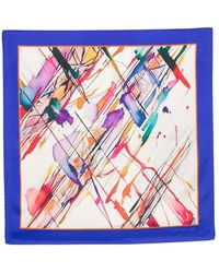 D'Aniello - Abstract-Print Silk Scarf - Lyst