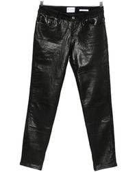 7 For All Mankind - Coated Zip-Detail Jeans - Lyst