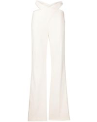 Anna October - Cut-out Wool-blend Trousers - Lyst