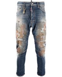 Vintage Spotted tapered-leg jeans Farfetch Herren Kleidung Hosen & Jeans Jeans Tapered Jeans 