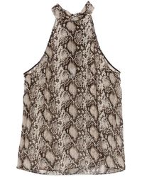 Nili Lotan - Snake-Pattern Halter-Neck Top - Lyst