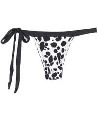 Frankie's Bikinis - Coco Tie-Detail Pattern Bikini Bottom - Lyst