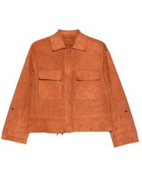 SANTORO - Flap-Pocket Suede Jacket - Lyst
