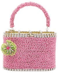 Rosantica - Mini Beaded Flower Tote Bag - Lyst