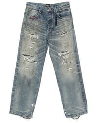 DAGGER - Distressed Wide-Leg Jeans - Lyst