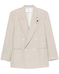Lardini - Houndstooth-Pattern Double-Breasted Blazer - Lyst