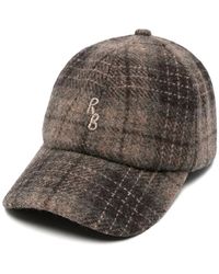 Ruslan Baginskiy - Check-Pattern Monogram-Embroidered Baseball Cap - Lyst