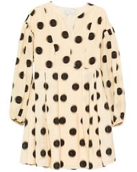 Stine Goya - Polka-Dot Balloon-Sleeve Dress - Lyst