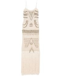 Bless - Takara Bead-Embellished Fringed Maxi Dress - Lyst