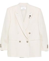Lardini - Cameron Pin-Detail Double-Breasted Blazer - Lyst