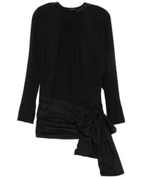 Entire studios - Bow-Detail Ruched Mini Dress - Lyst