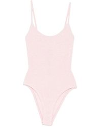 Hunza G - Pamela Crinkle-Effect Swimsuit - Lyst