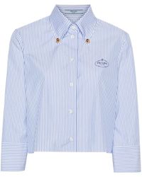 Prada - Striped Cotton Shirt - Lyst