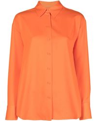 Calvin Klein - Spread-Collar Long-Sleeve Shirt - Lyst
