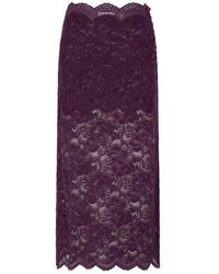 Rabanne - Layered Lace Midi Skirt - Lyst