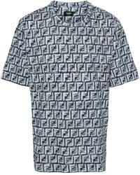 Fendi - Ff Motif Cotton T-Shirt - Lyst