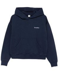 Sporty & Rich - Logo-Embroidered Pouch-Pocket Hoodie - Lyst
