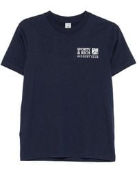Sporty & Rich - Promo Logo-Print Short-Sleeve T-Shirt - Lyst