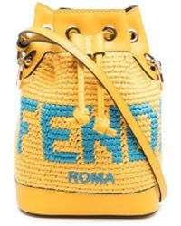 Fendi Mini Mon Trésor Crochet Bucket Bag - Yellow