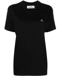 Vivienne Westwood - Orb-Embroidered Cotton T-Shirt - Lyst