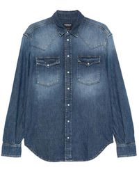 Dondup - Faded-Effect Western-Yoke Shirt - Lyst