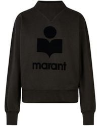 Isabel Marant - Flocked-Logo Crew-Neck Sweatshirt - Lyst