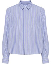 Sacai - Striped Panelled Shirt - Lyst