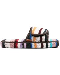 Missoni - Striped Touch-strap Slippers - Lyst