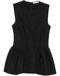 Cecilie Bahnsen - Cloqué-Effect Peplum Top - Lyst