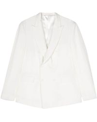 FAMILY FIRST - Logo-Appliqué Double-Breasted Blazer - Lyst