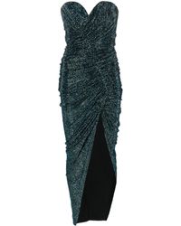 Alexandre Vauthier - Crystal-Embellished Ruched Maxi Dress - Lyst