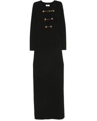 Elisabetta Franchi - Carpet Knit Dress With Jewel Chains - Lyst