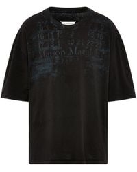 Maison Margiela - Logo-Print Oversized T-Shirt - Lyst