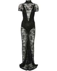 ANDAMANE - Palma Lace-Overlay Ruched-Detail Maxi Dress - Lyst