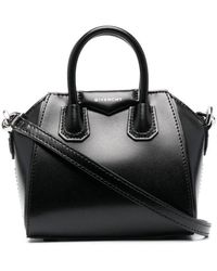 Givenchy - Micro Antigona Box Leather Tote Bag - Lyst