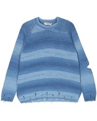 A PAPER KID - Distressed-Effect Cut-Out Jumper - Lyst