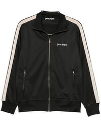 Palm Angels - Embroidered-Logo Zip-Up Sweatshirt - Lyst