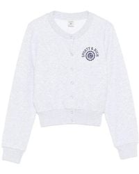 Sporty & Rich - Logo-Print Cropped Sweatshirt - Lyst