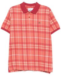 Vivienne Westwood - Check-Pattern Orb-Embroidered Polo Shirt - Lyst