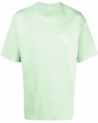 Drole de Monsieur Slogan-print Short-sleeve T-shirt - Green
