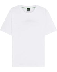 BOSS - X Mercerized-Cotton T-Shirt With Rear Graphics - Lyst